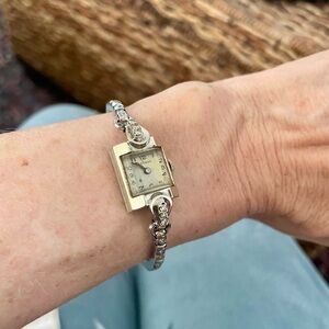 Benrus 14k White Gold & Diamond Watch